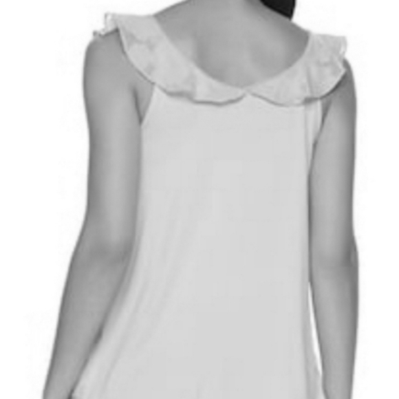 White Ruffle Detail Sleeveless - Picture 2 of 4